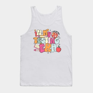 Retro Groovy In My Testing Era, Testing Day, Teacher Test Day, Testing Coordinator Tank Top